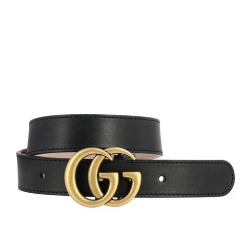 cintura gucci doppia vera|Cintura GG Marmont in pelle in Nero .